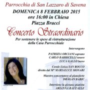 Domenica 8 febbraio 2015 - San Lazzaro di Savena (BO) - Concerto straordinario di raccolta fondui